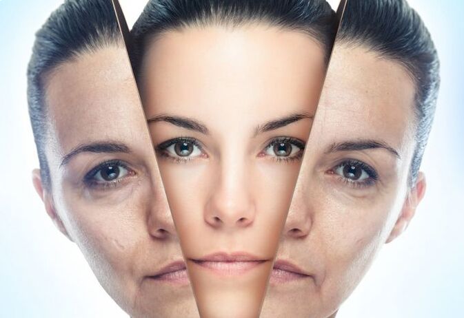 顔の皮膚の加齢による変化を除去するプロセス